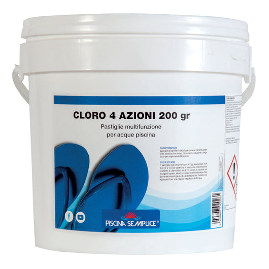 Cloro 4 Azioni 200 Gr 5 Kg - Cloro Per Mantenimento
