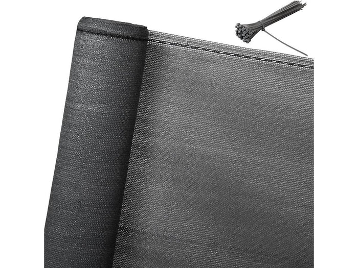 Paravento sintetico "Verdo Pro" - 1 x 10 m - 220g/m² - Grigio