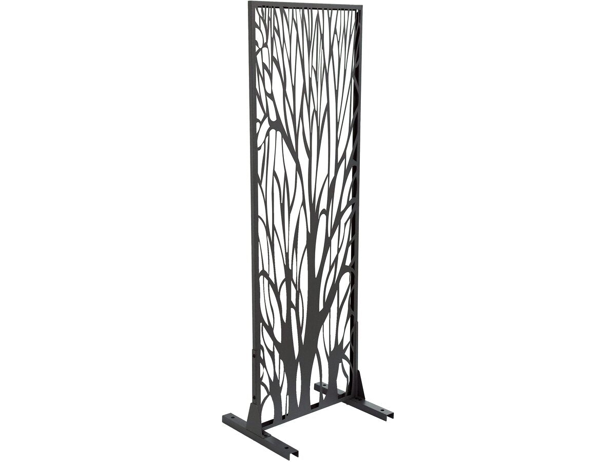 Recinzione metallica decorativa "Tree" 50 x 150 cm - Antracite