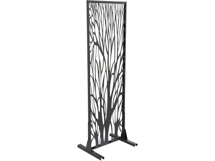 Recinzione metallica decorativa "Tree" 50 x 150 cm - Antracite