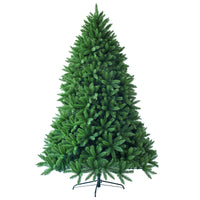 Albero di Natale 225 cm con 1968 rami in PVC, Abete artificiale con cerniere e solida base di metallo-Alberi di Natale