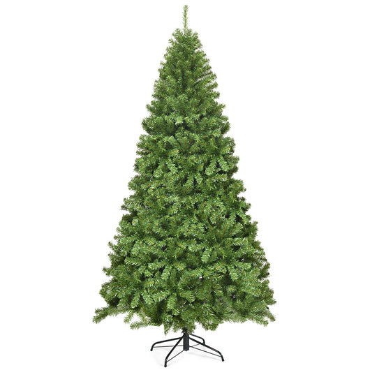 Albero di Natale non illuminato 230 cm, Abete artificiale con cerniere e aghi in PVC per casa e ufficio-Alberi di Natale