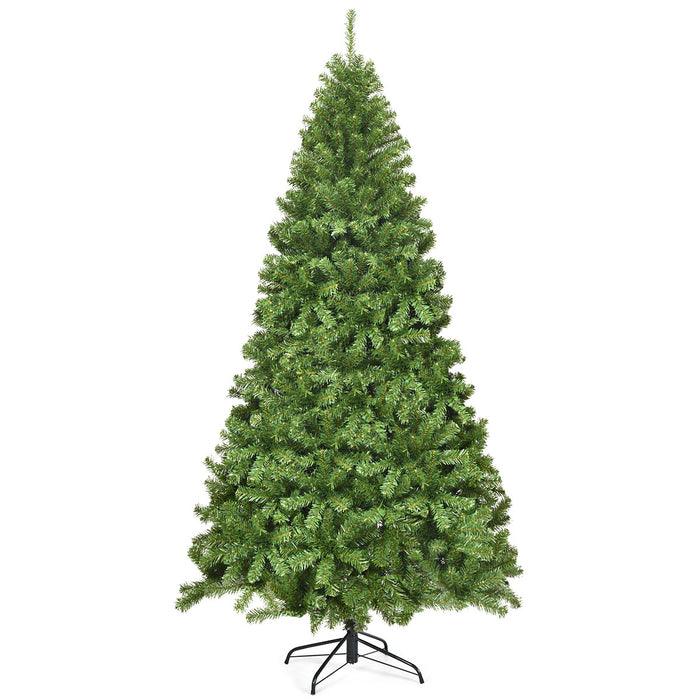 Albero di Natale non illuminato 230 cm, Abete artificiale con cerniere e aghi in PVC per casa e ufficio-Alberi di Natale