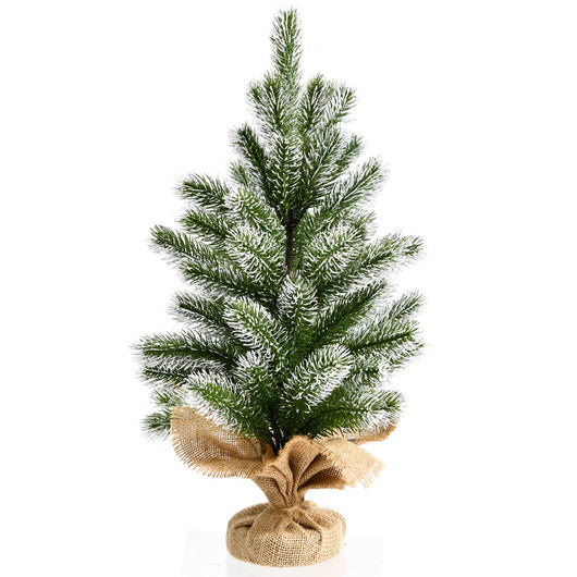 Mini albero di Natale artificiale 50 cm in nuovo PE per scrivania, Albero di Natale con base di cemento-Alberi di Natale