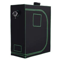 Serra Idroponica in Mylar con Prese d'Aria Regolabili per Coltivazione da Interno, 120x60x150cm, Nero