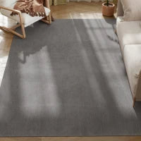 Tappeto Salotto 160x230 cm Lavabile in Lavatrice Pelo Lungo Stile Moderno Tapeto per Soggiorno Camera da Letto Grigio Chiaro