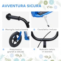 Monopattino per Bambini 5-12 Anni con Freno Posteriore e Manubrio Regolabile, 120x52x80-88 cm, Blu