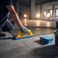 Spatola per fuga doppio profilo gomma intercambiabile azzurrina 95x248 mm