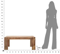 Tavolo Da Caffe' Rett. Elegant Sheesham Cm 109X61X45