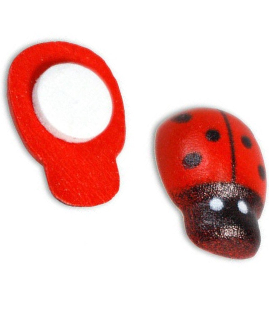 Coccinelle Portafortuna Adesive In Legnoper Decorazione Bomboniere Bigliettini         