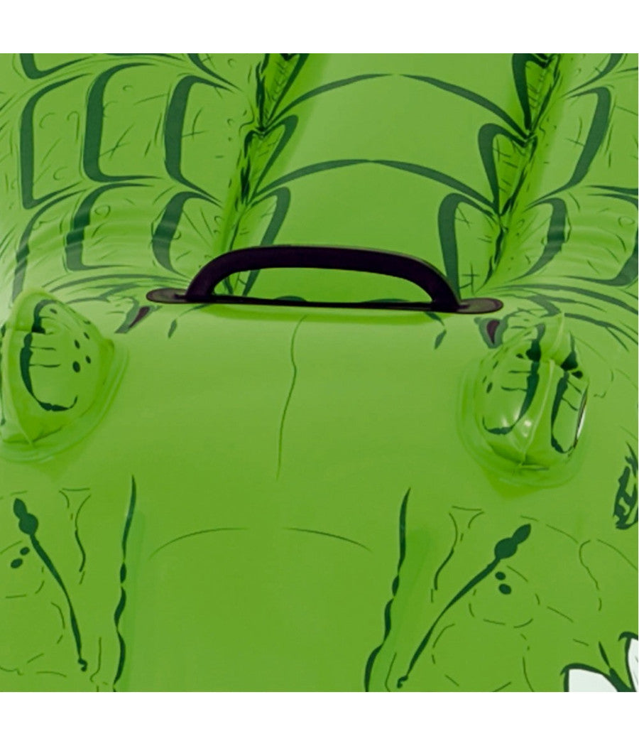 Coccodrillo Cavalcabile Salvagente Gigante Gioco Gonfiabile 168 X 79 Cm         