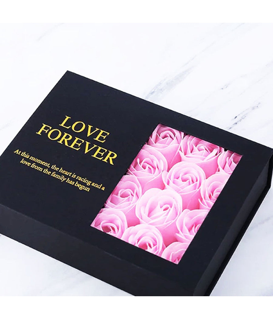 Trade Shop - Cofanetto Scatola Box Regalo Con Rose San Valentino Matrimonio Laura Anniversari -