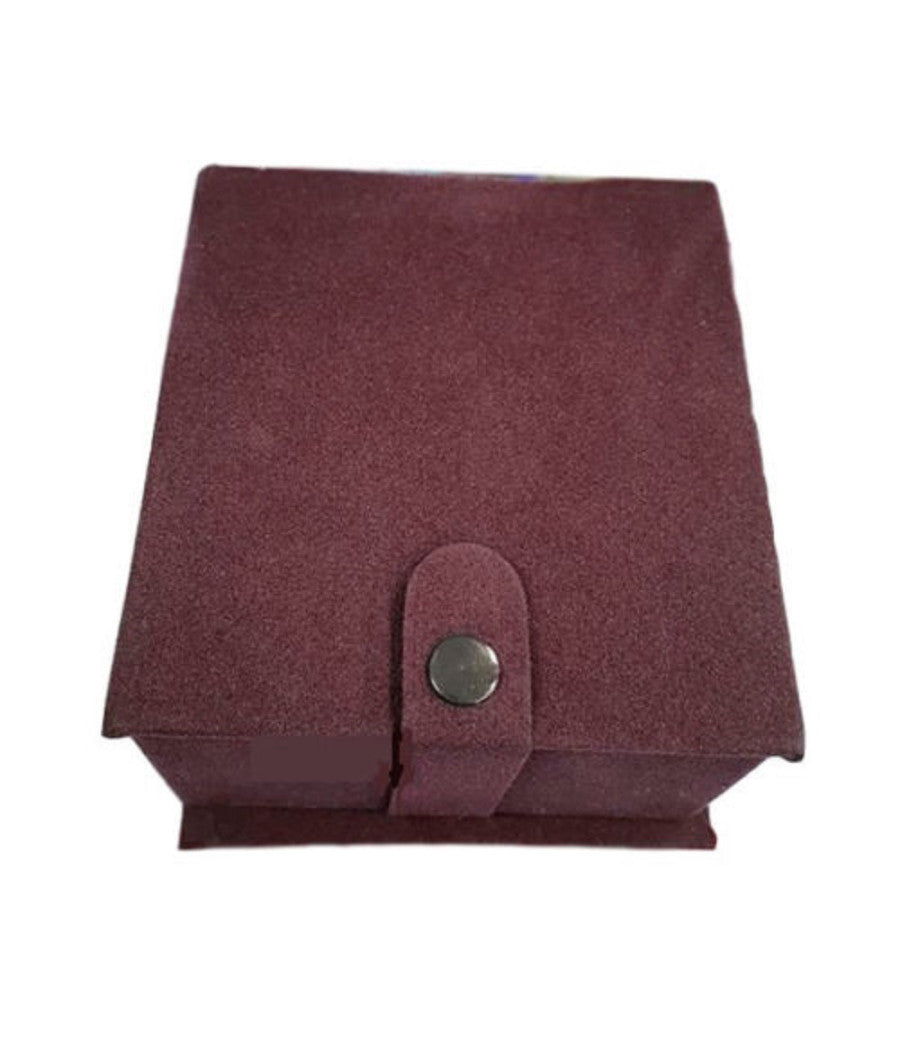 Cofanetto Scatolo Confezione Astuccio Con Cuscino Per Orologio Velluto Rosso         