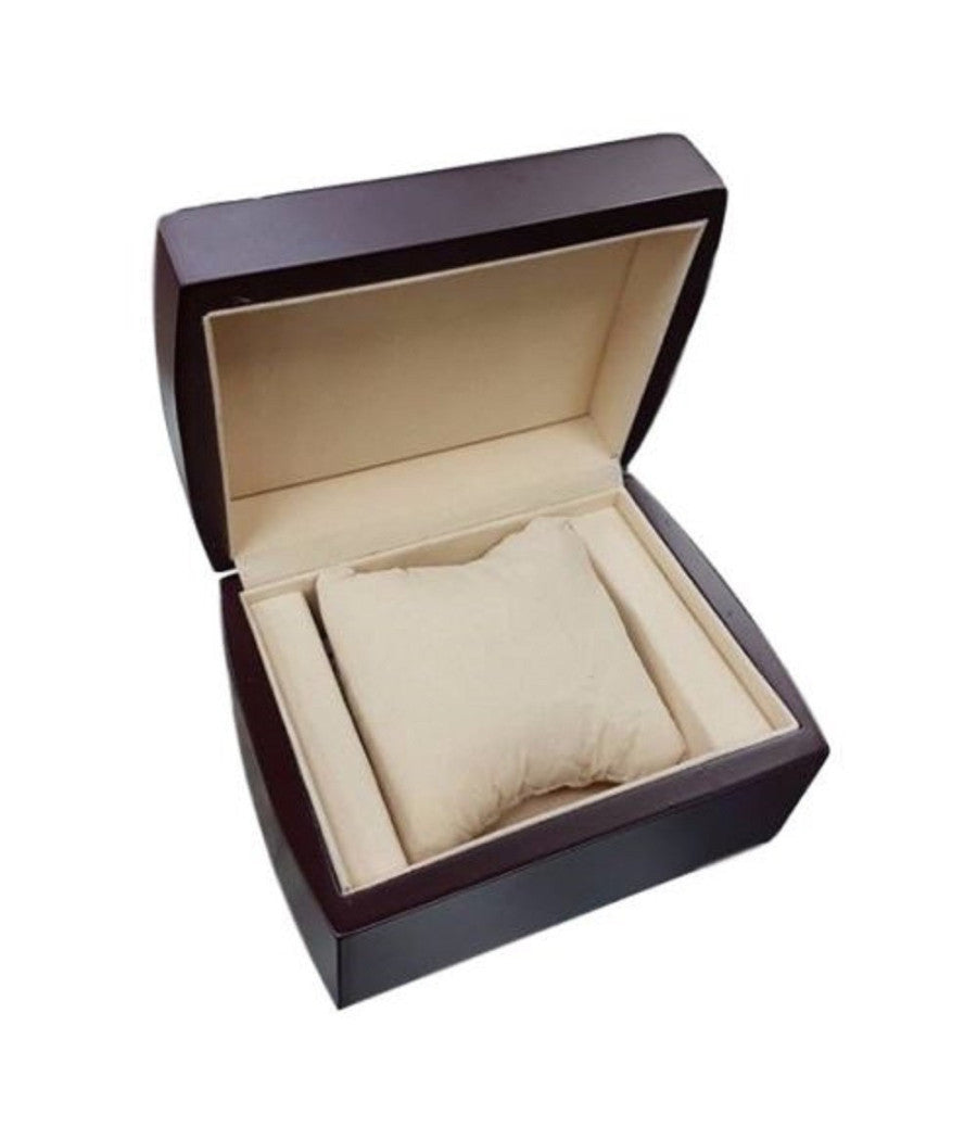 Cofanetto Scatolo Confezione Astuccio Cuscino Orologio Bracciale In Legno         