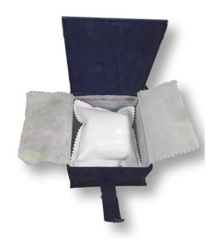 Cofanetto Scatolo Confezione Astuccio Cuscino Per Orologio Velluto Blu         