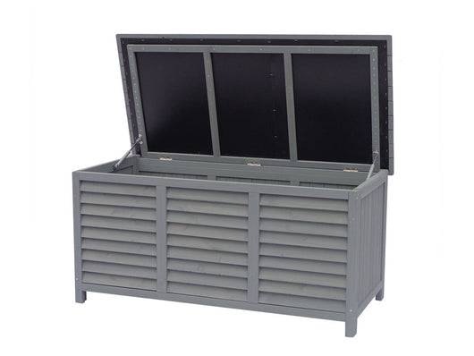 Cassapanca da giardino in legno "Macao" - 130 x 64 x 60 cm - Antracite