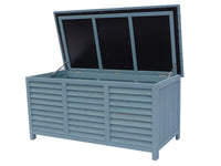 Cassapanca da giardino in legno "Macao" - 130 x 64 x 60 cm - Azzurro