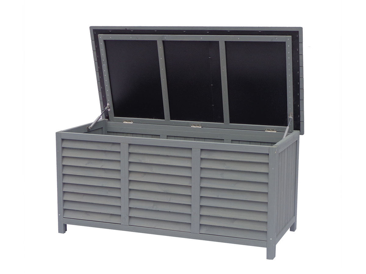 Cassapanca da giardino in legno "Macao" - 130 x 64 x 60 cm - Antracite