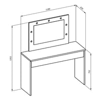 Toeletta DIVA in rovere – Con specchio, cassetto e LED – Eleganza naturale e funzionalità