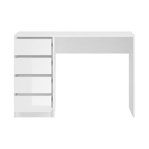 Coiffeuse ESTRELLA bianca senza specchio – 110 cm, 4 cassetti, stile classico