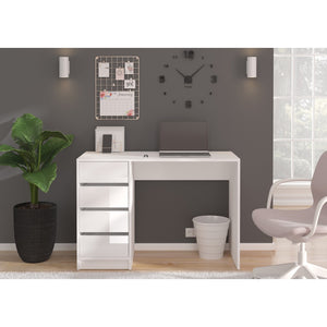 Coiffeuse ESTRELLA bianca senza specchio – 110 cm, 4 cassetti, stile classico