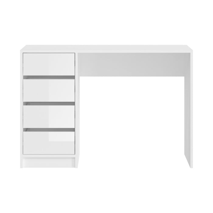 Coiffeuse ESTRELLA bianca senza specchio – 110 cm, 4 cassetti, stile classico