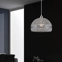 LÚZETE - COLGANTE 1 LUZ TUDOR CROMO Y CRISTAL