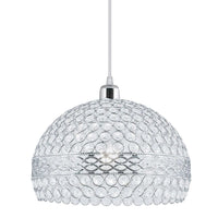 LÚZETE - COLGANTE 1 LUZ TUDOR CROMO Y CRISTAL