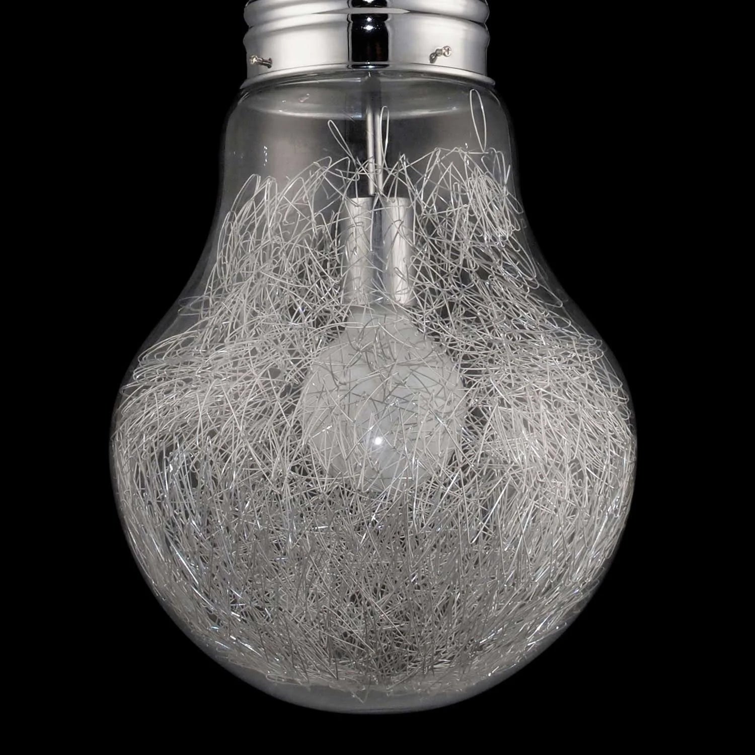 LÚZETE - COLGANTE BULB ACERO