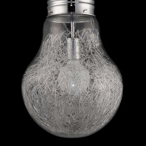 LÚZETE - COLGANTE BULB ACERO