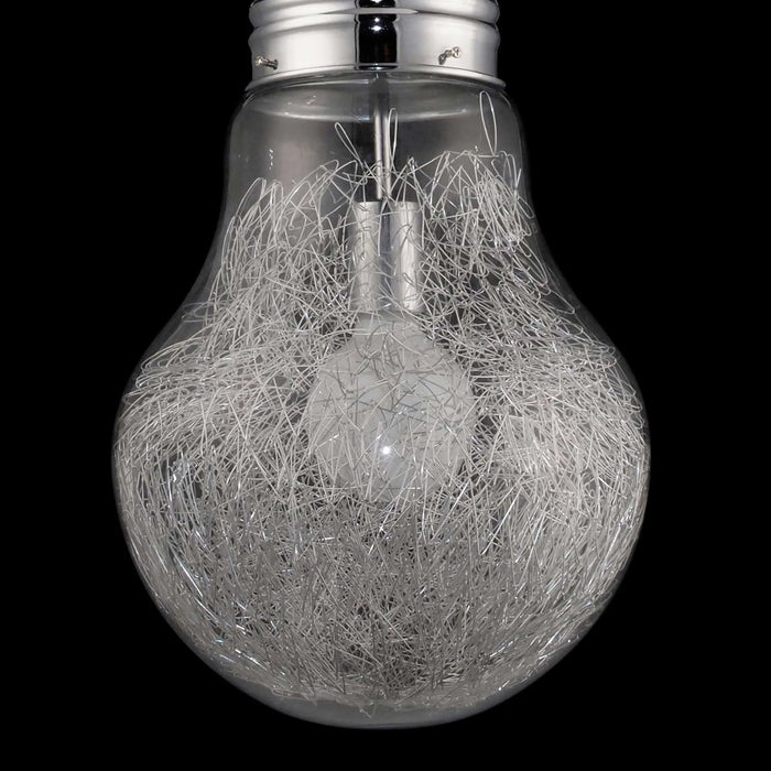 LÚZETE - COLGANTE BULB ACERO