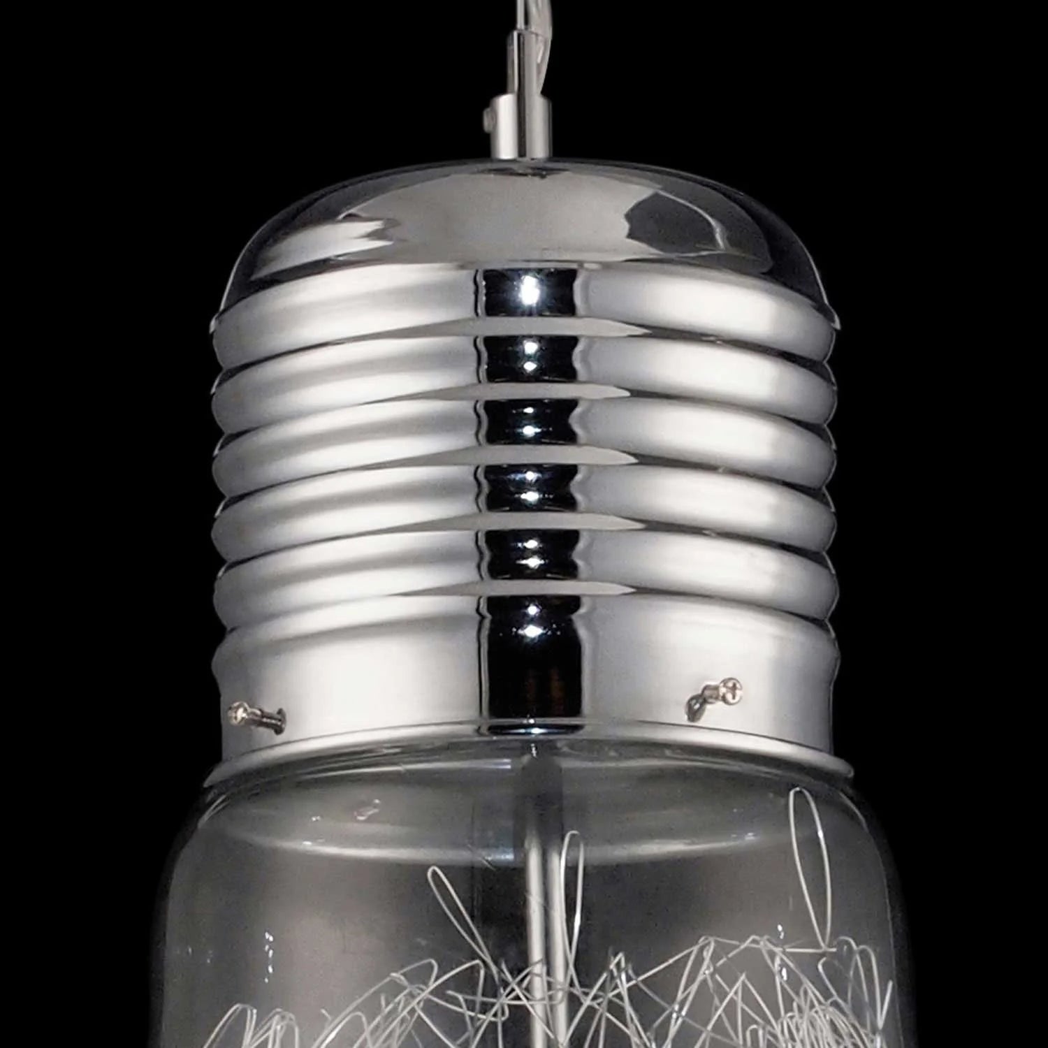 LÚZETE - COLGANTE BULB ACERO