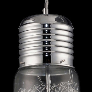 LÚZETE - COLGANTE BULB ACERO