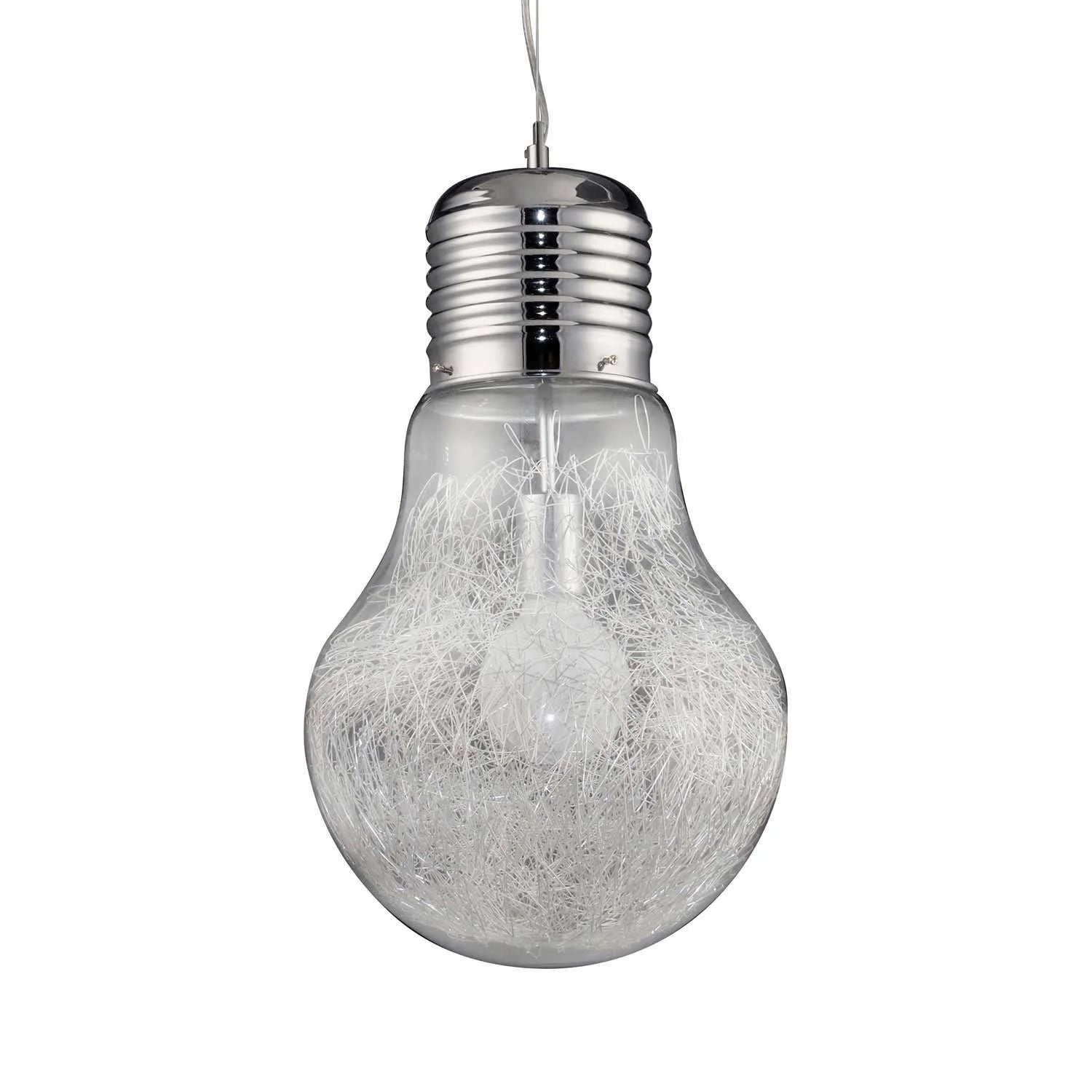 LÚZETE - COLGANTE BULB ACERO