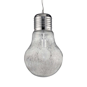 LÚZETE - COLGANTE BULB ACERO