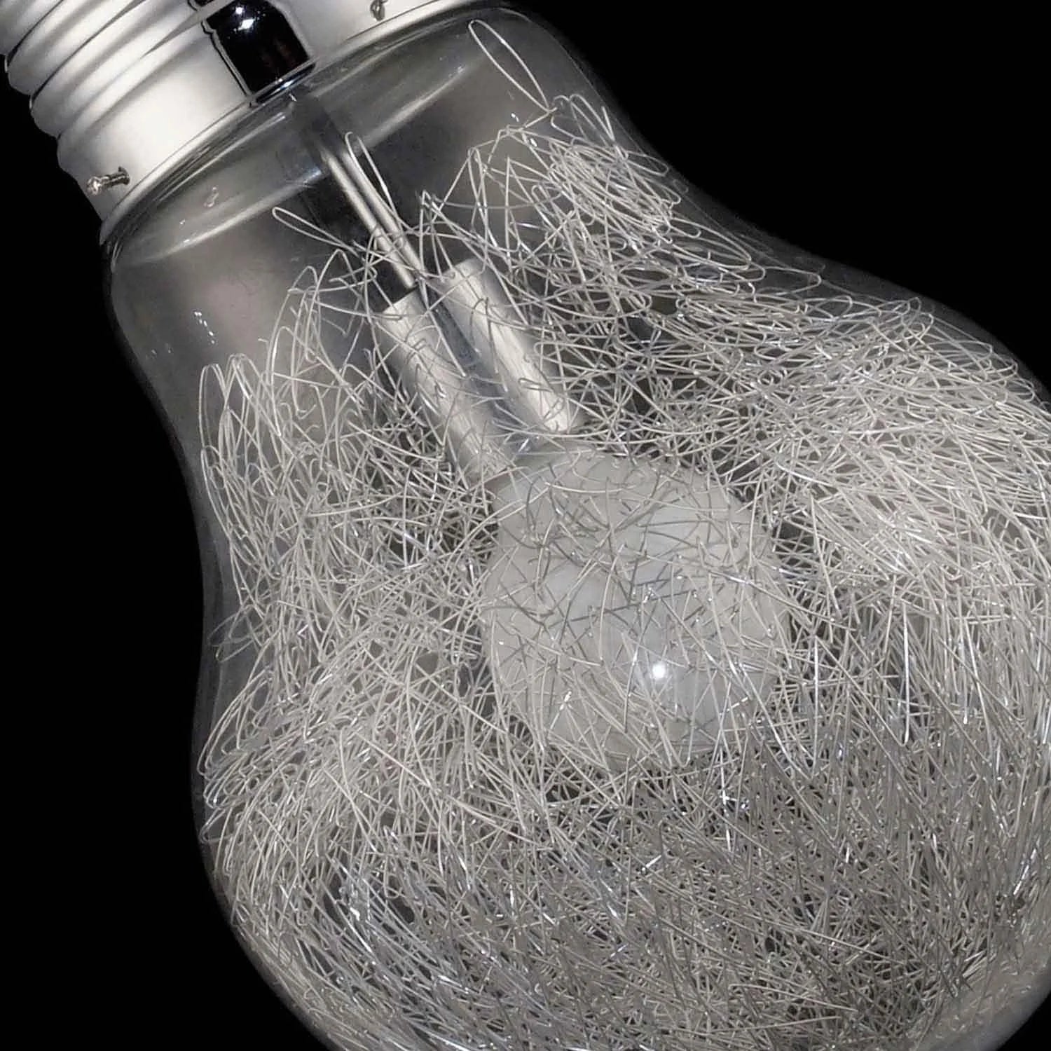 LÚZETE - COLGANTE BULB ACERO