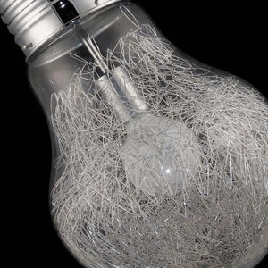 LÚZETE - COLGANTE BULB ACERO