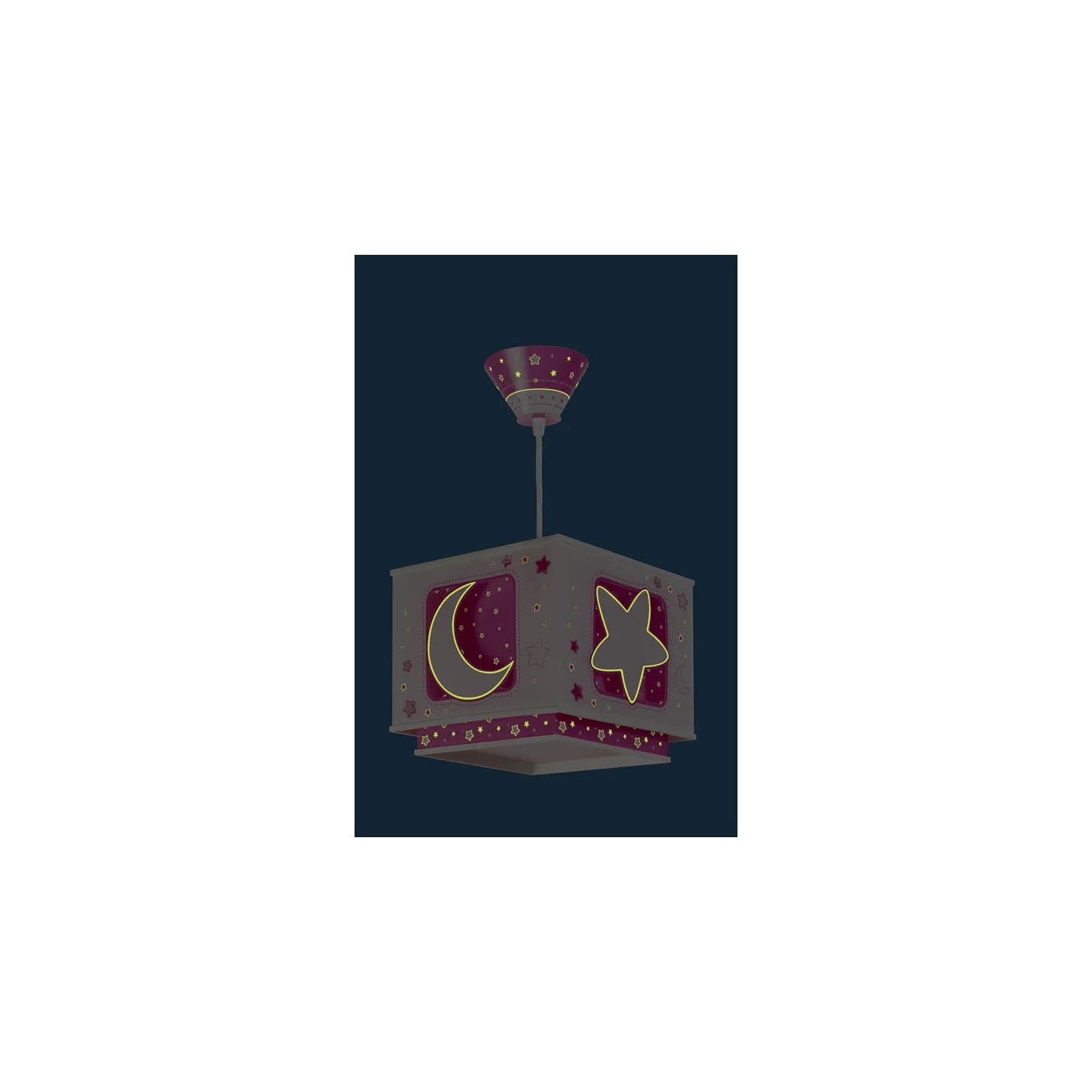 LÚZETE - COLGANTE  INFANTIL LUNA ROSA
