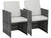 Set di 2 poltrone Chicago - "Florida" - Grigio