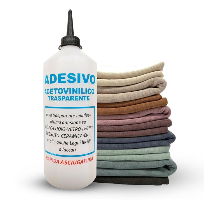 Colla Acetovinilica FlashBond Universale e Trasparente da 500ml - Adesivo Professionale per Cuoio, Tessuti, Legno, Vetro e Altri