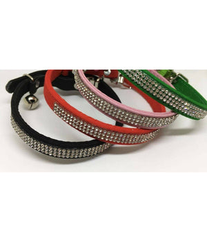 Collare Con Strass Per Cani Cane Gatti Animali Pet Brillantini Colori Assortiti         