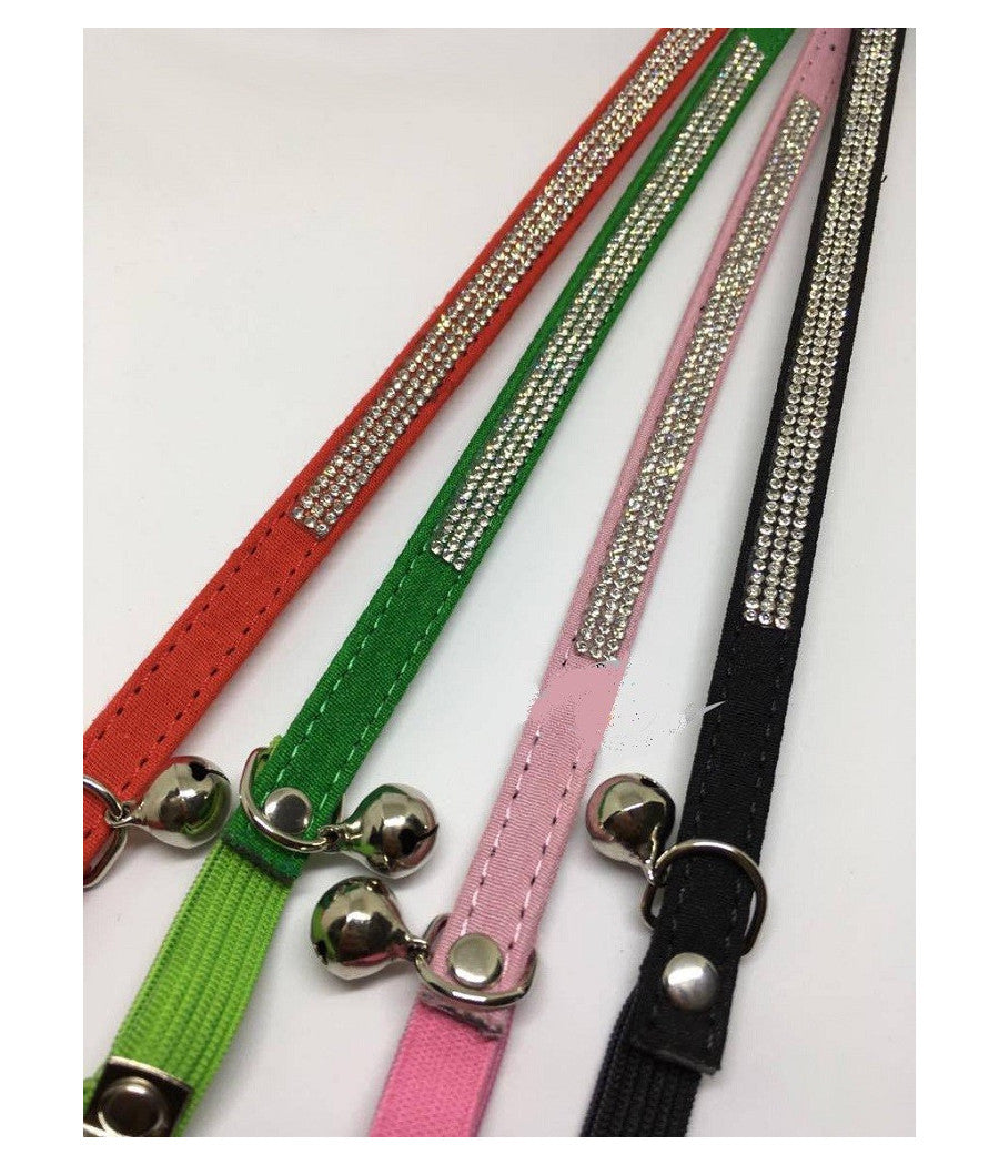 Collare Con Strass Per Cani Cane Gatti Animali Pet Brillantini Colori Assortiti         