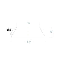 Collare conico da 220mm scossalina in rame spessore 6 decimi