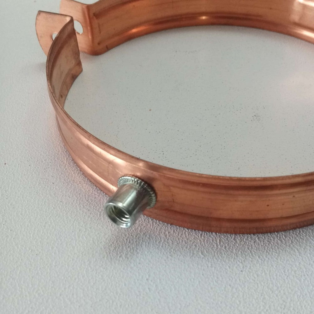 Collare in rame da 140mm per fissaggio e bloccaggio a muro