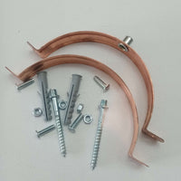 Collare in rame da 140mm per fissaggio e bloccaggio a muro