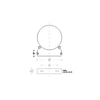 Collare pesante da 100mm regolabile fascetta murale in rame