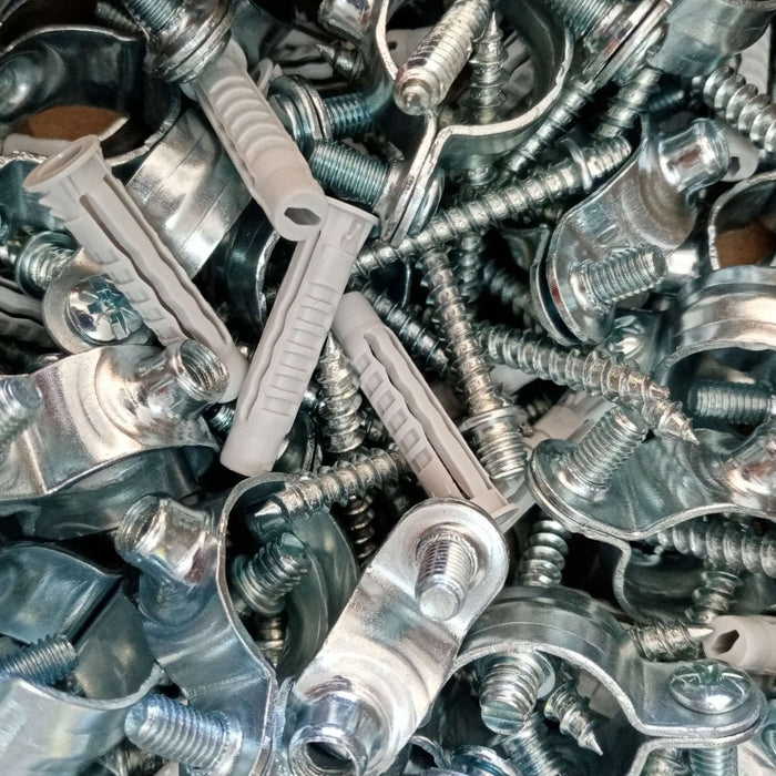 Collare reggitubo collarino zincato per fissaggio a muro tubo rame multistrato, scegli il formato  38mm 10pz