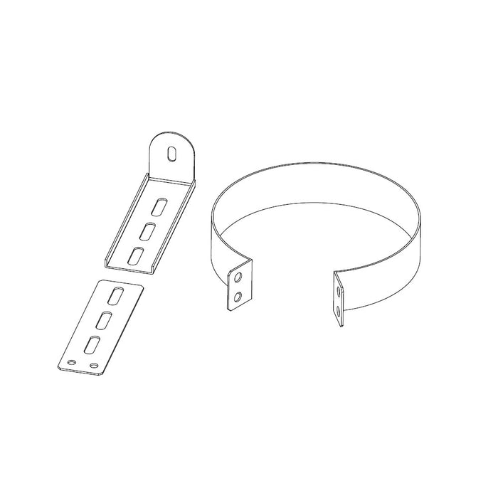 Collare registrabile per stufa a legna, diametro 180mm