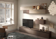 Conveniente Parete moderna L.276 cm tricolor, Argilla, Bronzo e Cadiz ZLCINFNCOMPN42