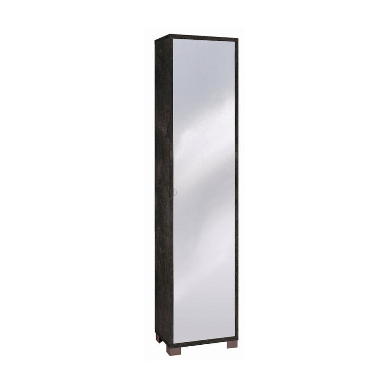 Colonna 1 Anta Specchio Kit Ossido Nero cm 43x29x190h - Sarmog